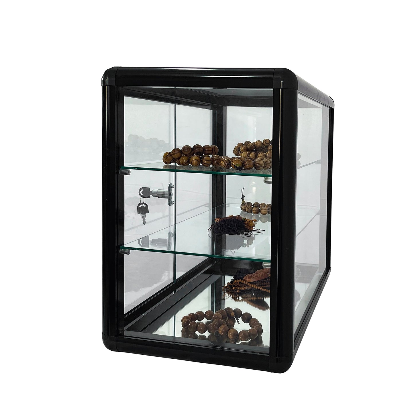 Tempered Glass Countertop Display Cabinet with Lock