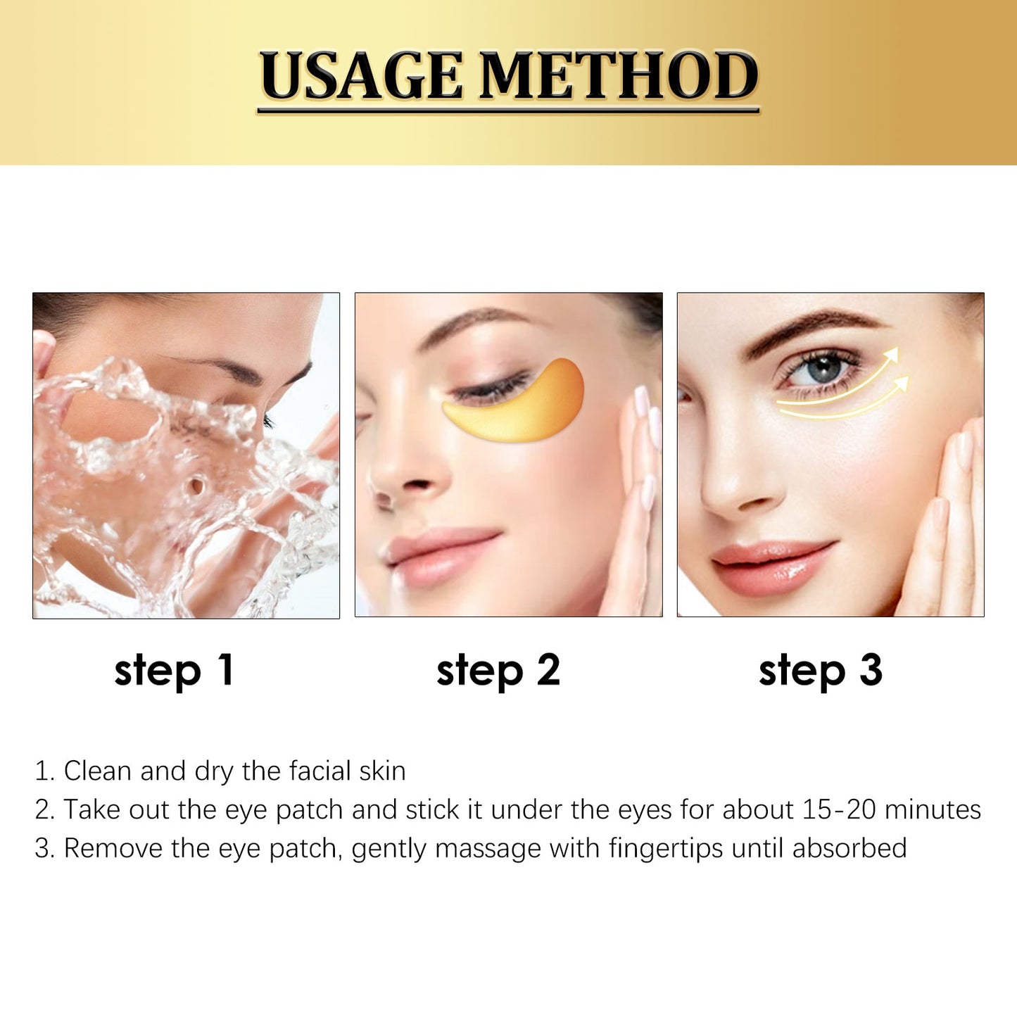 Mascarilla de Ojos de Colágeno de Caracol Dorado para Hidratación y Firmeza
