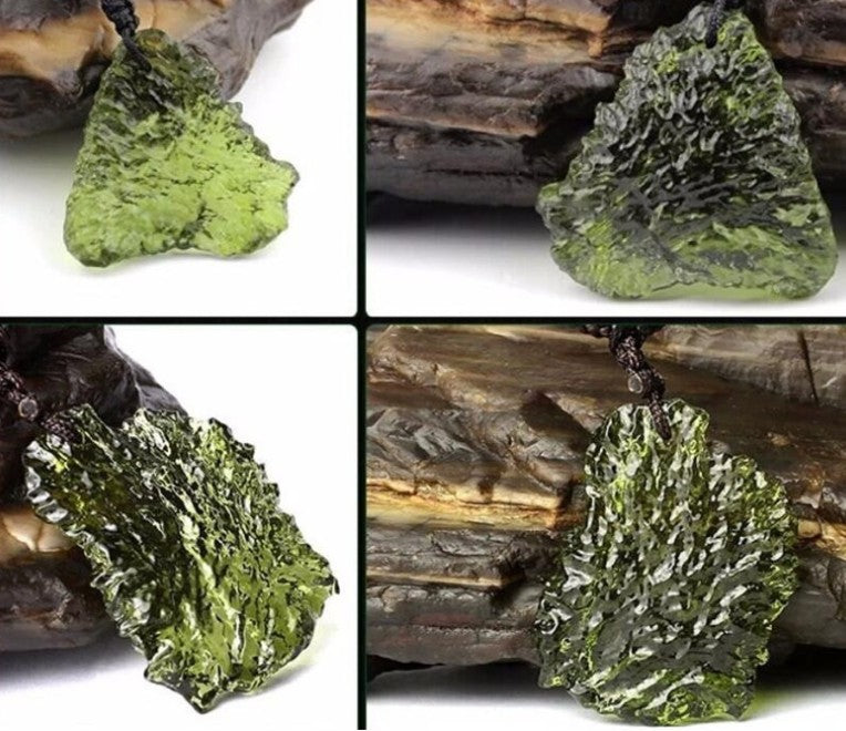 Collier Pendentif en Météorite Tchèque Naturelle