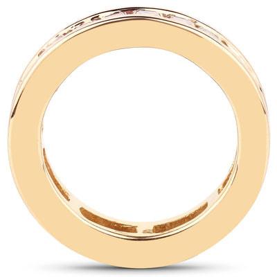 14K Yellow Gold Plated Multi Sapphire Eternity Ring