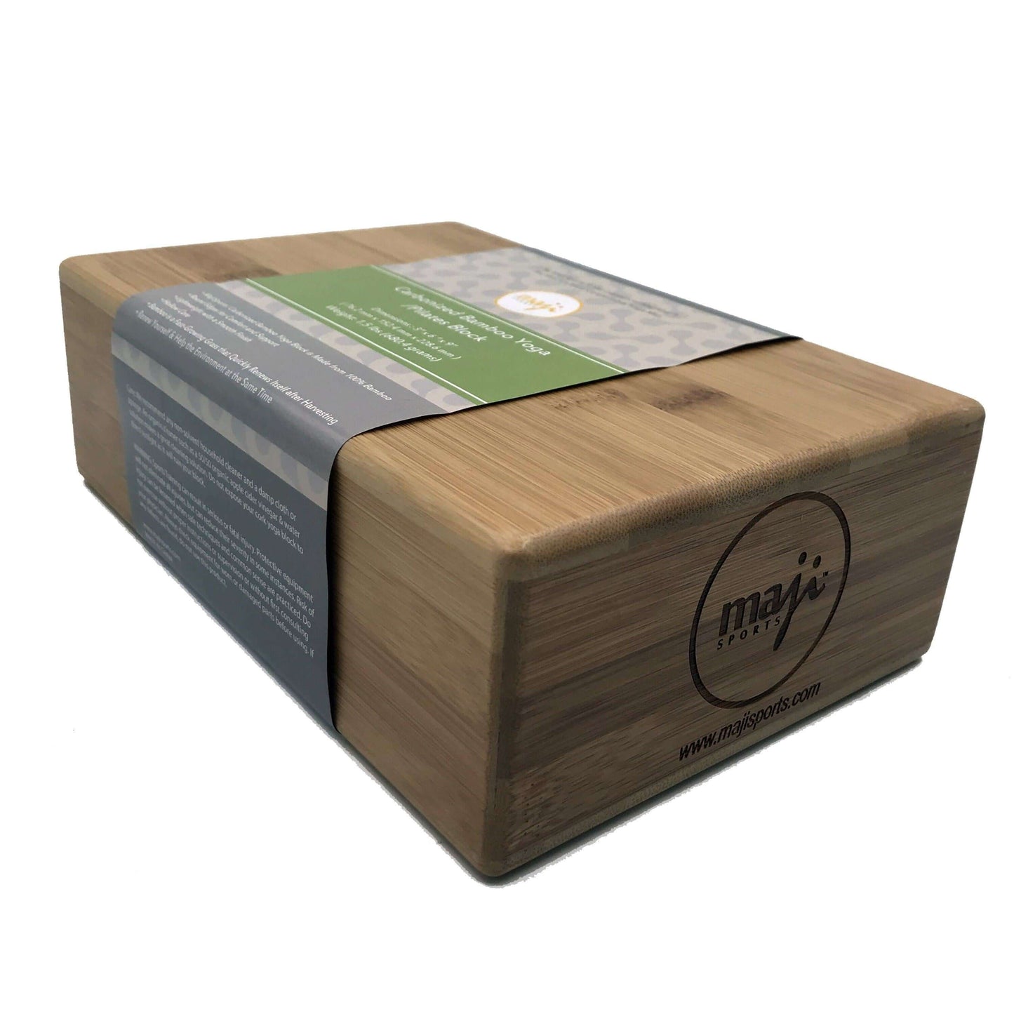 Bloc de yoga en bambou carbonisé premium