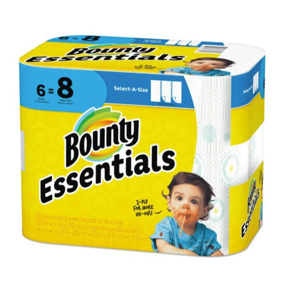 Bounty Essentials Select-a-Size Paper Towels - 6 Big Rolls
