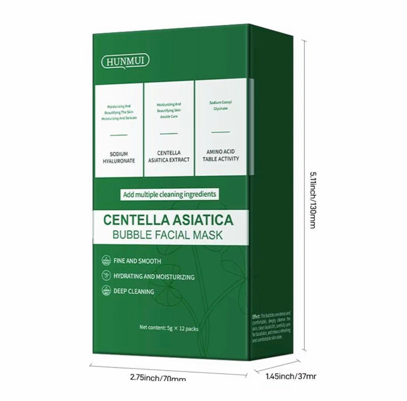 Centella Clear Foam Mask - 12 Single-Use Masks