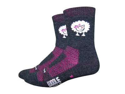 DeFeet Woolie Boolie 6" Baad Sheep Small Black/Pink Socks