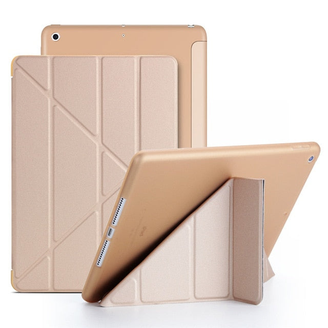 Case Cover for iPad 9.7 2017, GOLP PU Leather Magentic Smart Cover Soft TPU Back Protective Case for iPad 2018 cover A1822 A1823 - Korvel