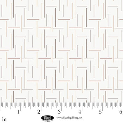 Tela de Algodón White Lines Sugar Dreams - 44"/45" por Yarda
