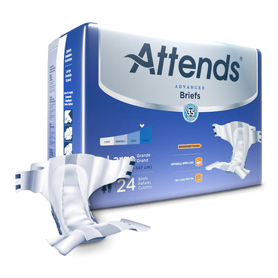 Attends Unisex Adult Incontinence Brief - Large Disposable DDC30