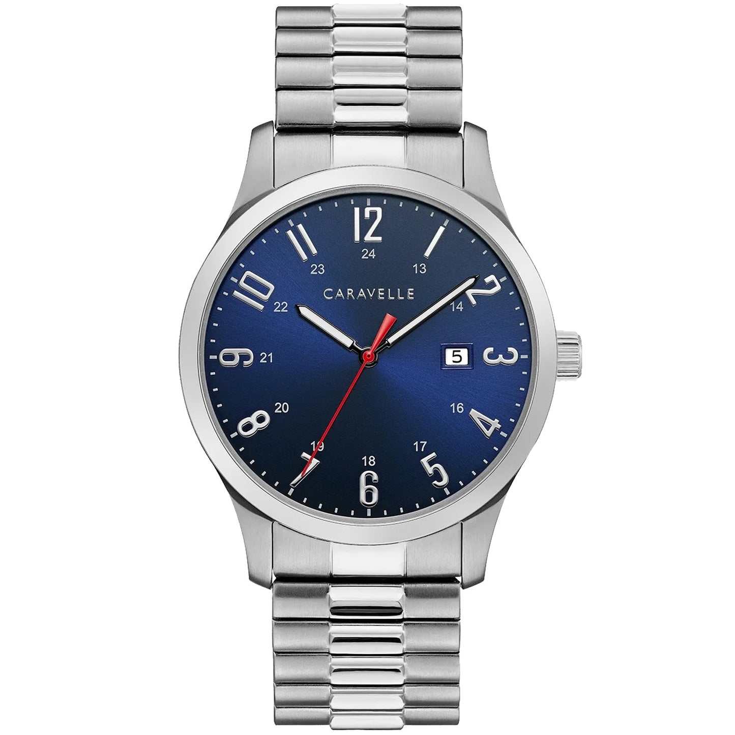 Bulova Men's Caravelle Watch - Elegant Blue Dial