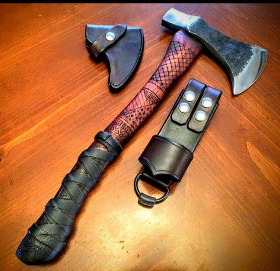 Handcrafted 1095 Steel Tomahawk with Engraved Rosewood Handle - Korvel