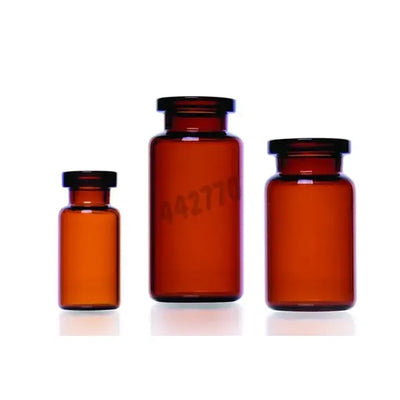 Sterile Amber Glass Vials - 5ml, 20mm Neck, Pack of 25