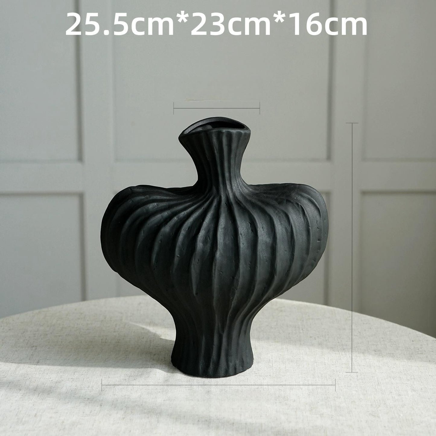 High-End Plastic Imitation Ceramic Vase for Elegant Home Decor