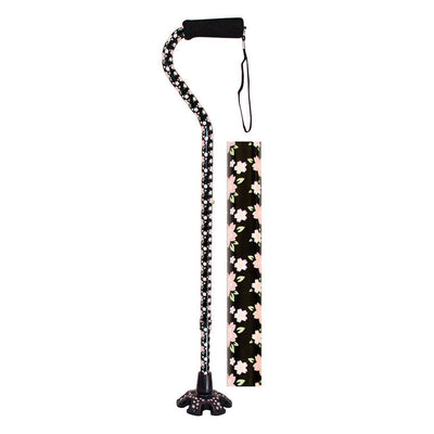 Bastón de Apoyo Couture con Punta a Juego - Floral Rosa