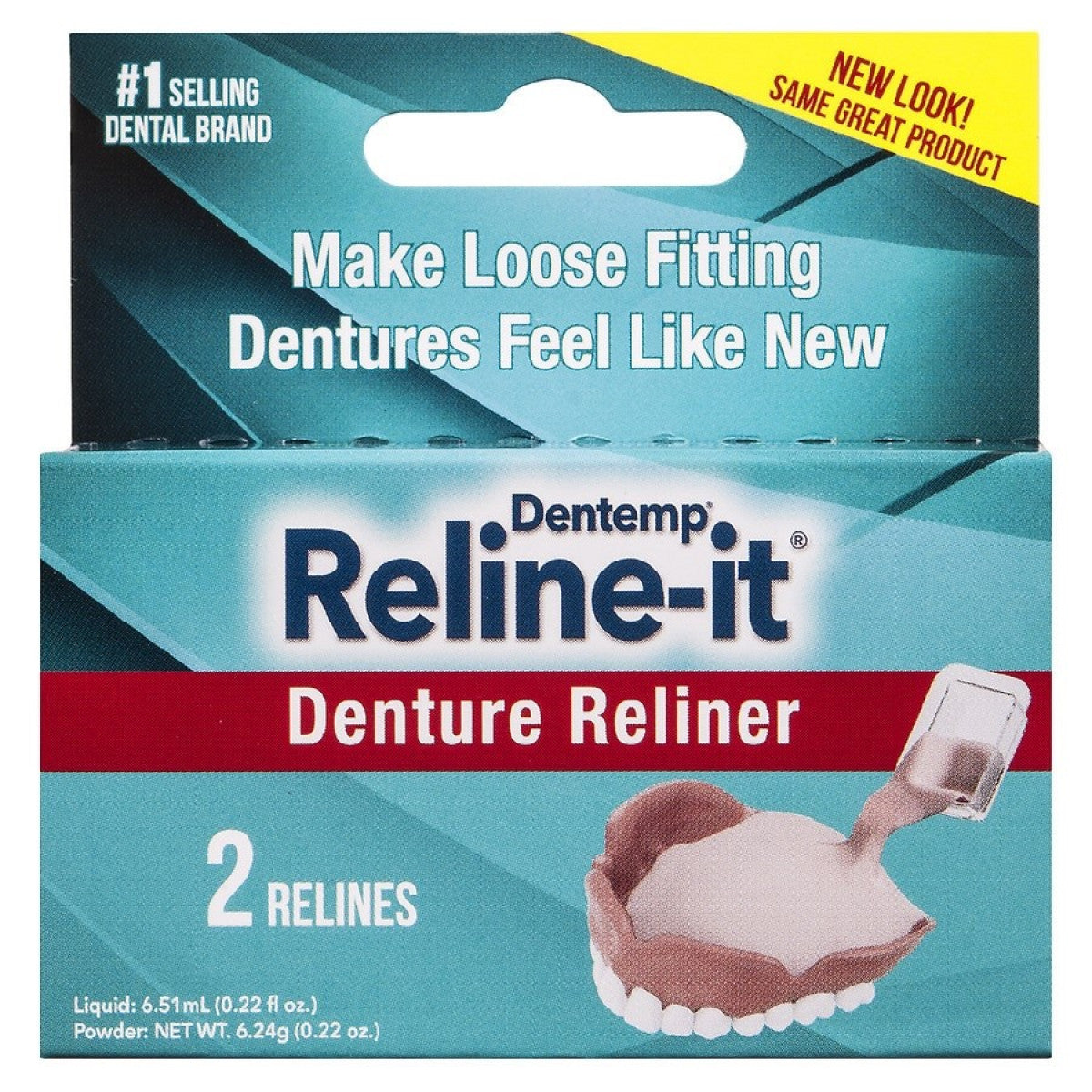 Dentemp Reline-It Denture Reliner - 2 Count Box