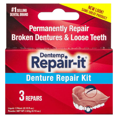 Kit de réparation de prothèses Dentemp Repair-It Advanced Formula