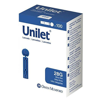 Unilet 28G Ultra Thin Lancets - 100 Count