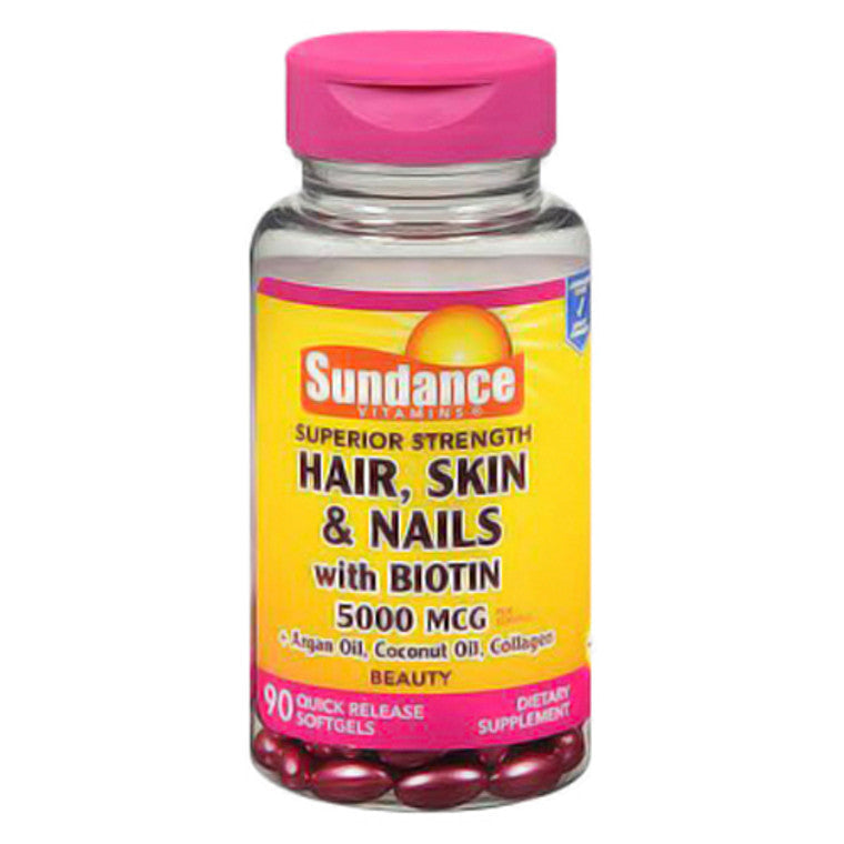 Sundance Hair Skin & Nails Softgels with Biotin 5000 Mcg