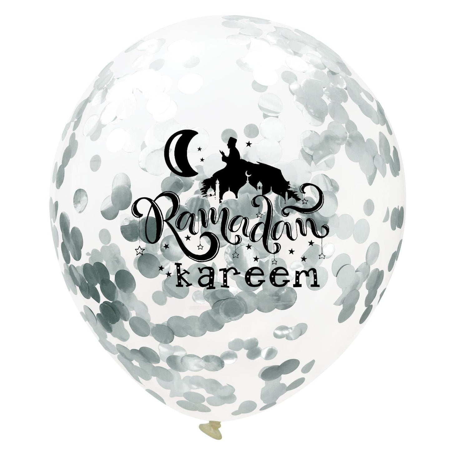 Moon Castle Party Celebrates Latex Balloon Transparent Paper Shard Glitter Balloon Set - Korvel