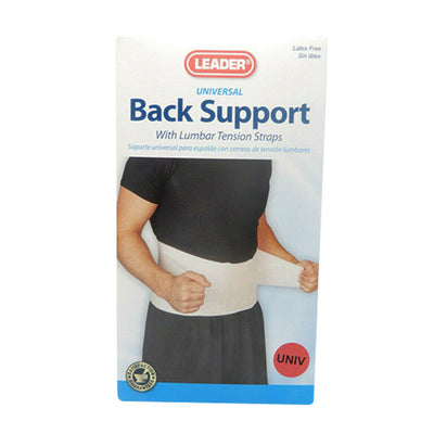 Leader Back Support with Lumbar Tension Straps - Universal Fit
