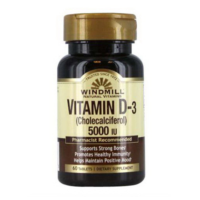 Windmill® Vitamine D-3 – Comprimés haute puissance 5000 UI