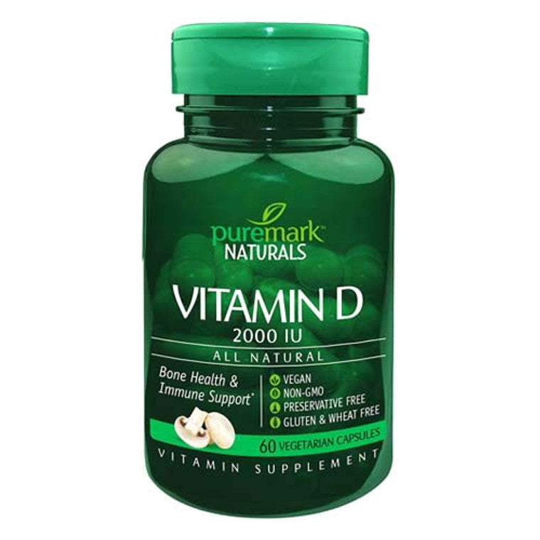 Puremark Naturals Vitamine D 2000 UI - 60 Capsules Végétariennes