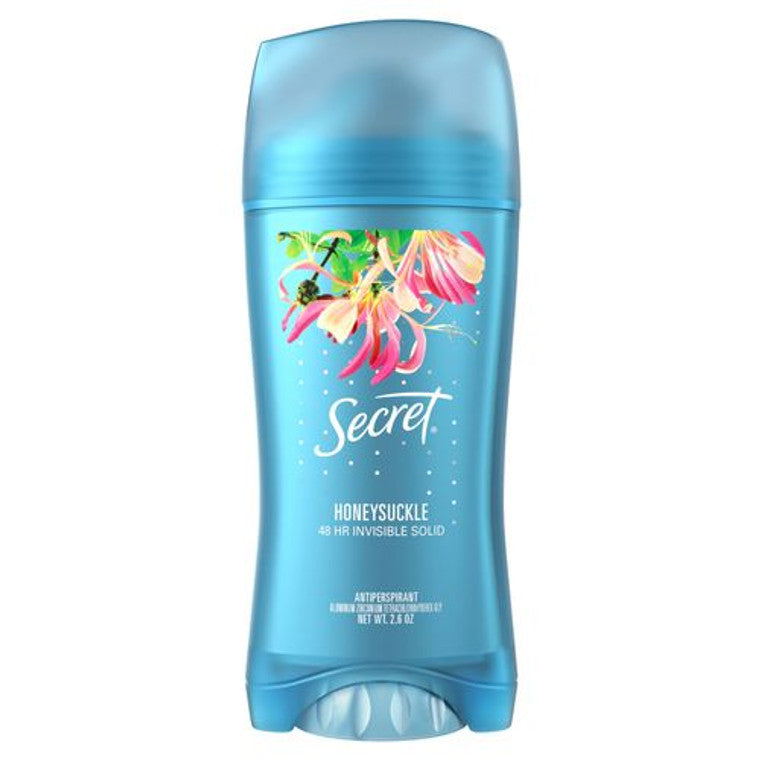 Desodorante Secreto, Aroma a Madreselva, Sólido Invisible 2.6 Oz
