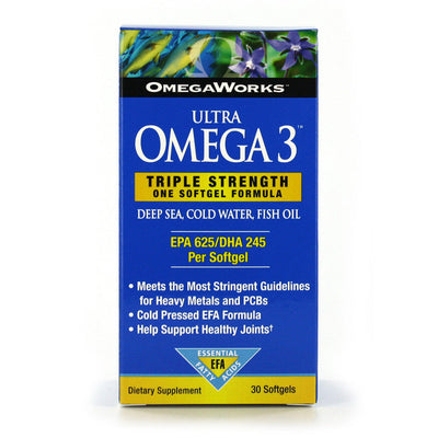 OmegaWorks Ultra 3 Triple Strength Softgels, 30 Count
