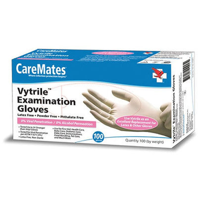 Caremates Vytrile Exam Gloves - Latex & Phthalate Free, X-Large, 100 Count
