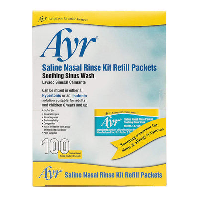 Ayr Saline Nasal Rinse Refill Packets - 100 Count