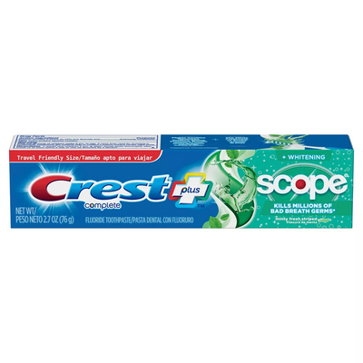 Dentifrice blanchissant au fluor Crest Complete Plus Scope - Menthe fraîche 2,7 oz