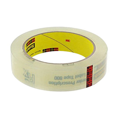 Scotch Prescription Label Tape - 1 In x 72 Yd Boxed