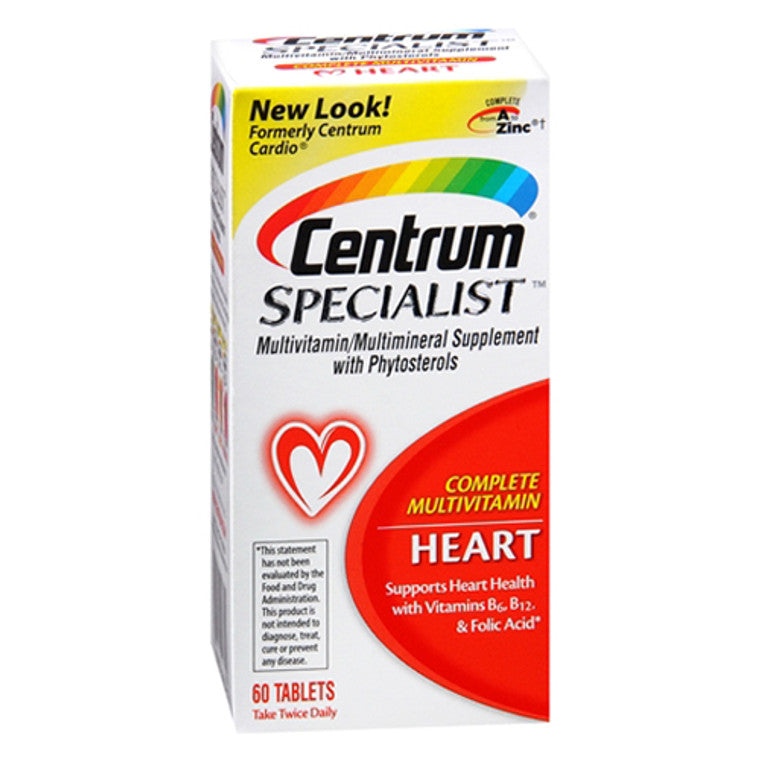 Tabletas multivitamínicas de alta potencia para el corazón Centrum Specialist