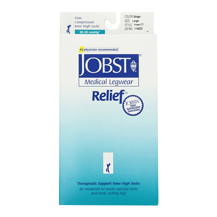 Calcetines de Compresión Jobst hasta la Rodilla - 20-30 mmHg - Grande Beige