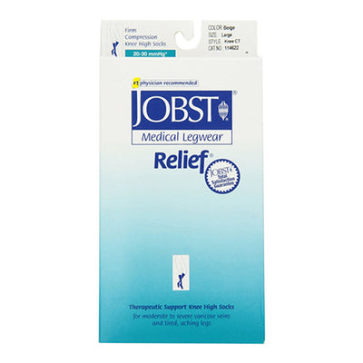 Calcetines de Compresión Jobst hasta la Rodilla - 20-30 mmHg - Grande Beige
