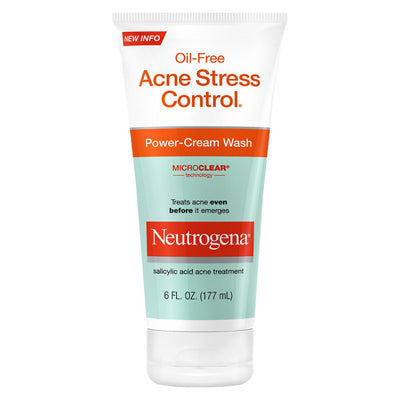 Neutrogena Oil-Free Acne Stress Control Power Cream Face Wash 6 Fl. Oz