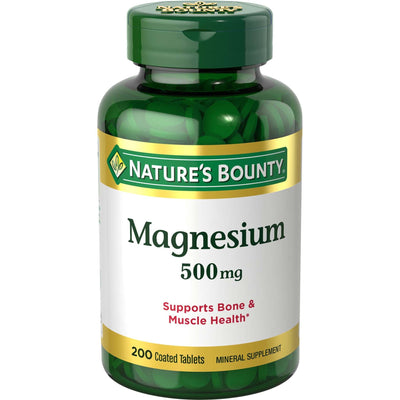 Tabletas de Magnesio de Alta Potencia de Nature's Bounty, 500 Mg