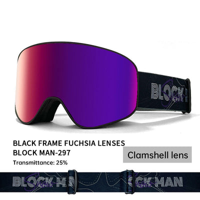 Cover Ski Glasses Winter Outdoor Sports Goggles Double Layer Anti Fog Single Double Plate Snow Goggles - Korvel