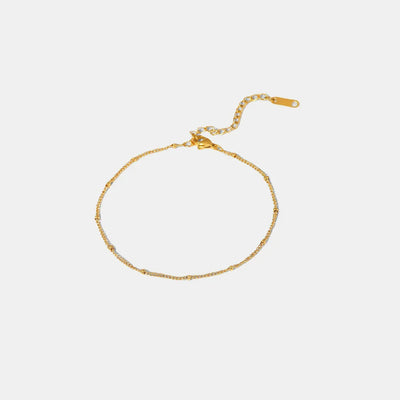 Elegant Stainless Steel Bead Anklet