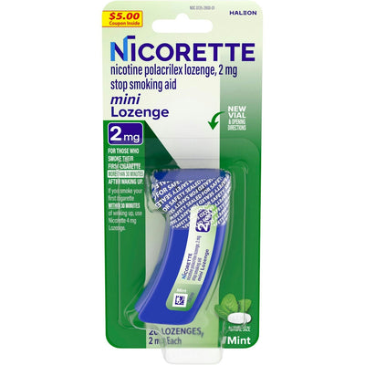 Nicorette Mini Nicotine Lozenges 2 Mg Mint Flavor