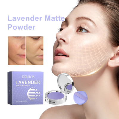 Lavender Matte Powder, Natural Block Defect Containment Light And Durable Is Not Easy To Makeup Base Powdery Cake - Korvel