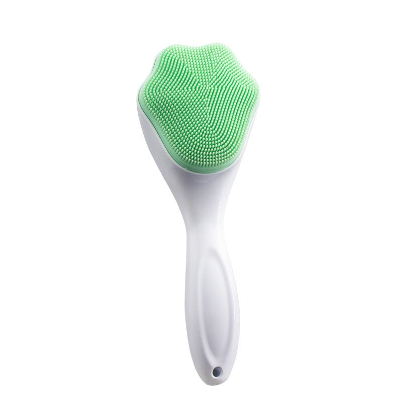 Cat Claw Face Wash Brush Silicone Long Handle Cat Claw Brush Soft Silicone Pore Cleaning Brush Facial Cleanser - Korvel