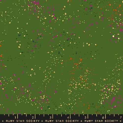 Dark Green Speckled Metallic Fabric - 43"/44" Per Yard