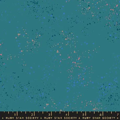 Blue Turquoise Speckled Storytime Fabric - 43"/44" Per Yard