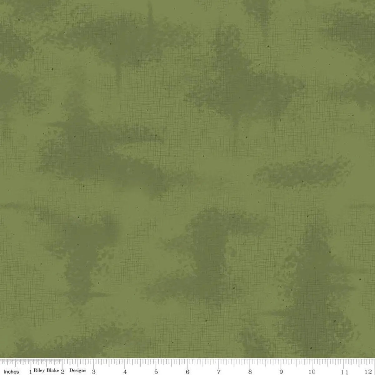 Tela de Algodón Verde Musgo Desgastado - 43"/44" por Yarda
