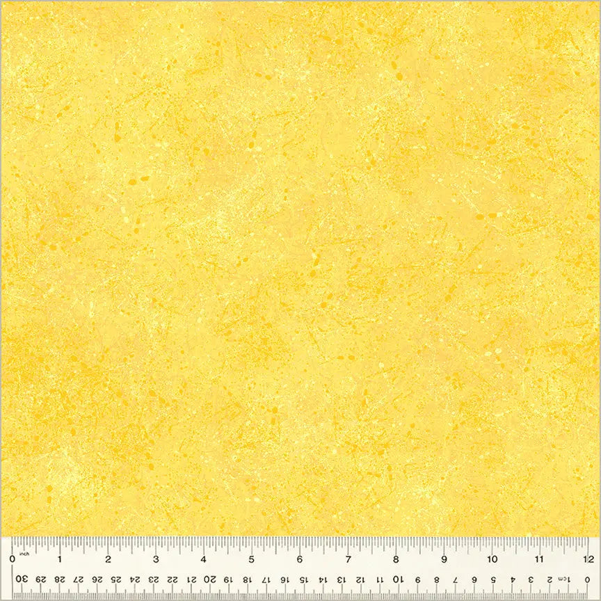 Tissu en coton éclaboussure jaune remarquable - 44"/45" par yard