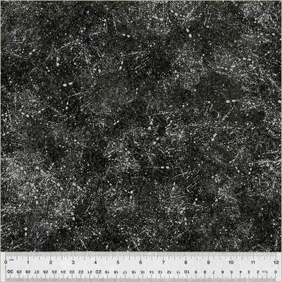 Tela de Algodón Salpicadura Notable Negra - 44"/45" por Yarda