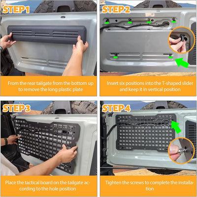 Premium Tailgate Molle Panel for Ford Bronco 2021-2023