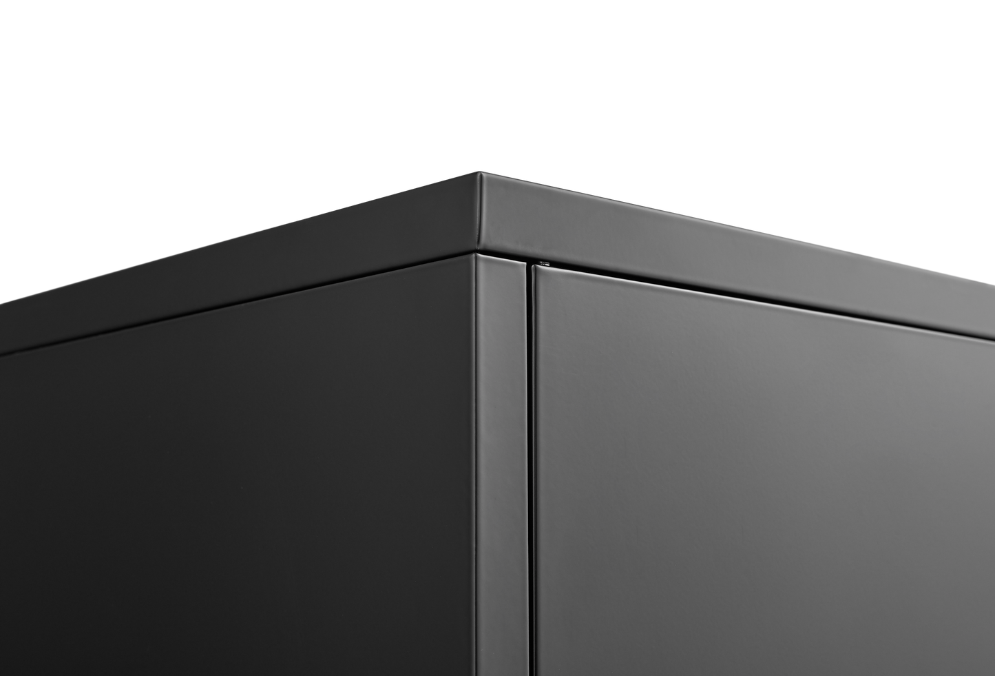 Elegant Black Kitchen Buffet Server Table with Doors