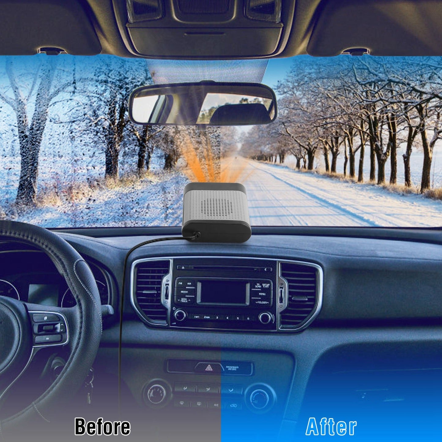 24V 200W Portable Car Heater & Defroster Fan