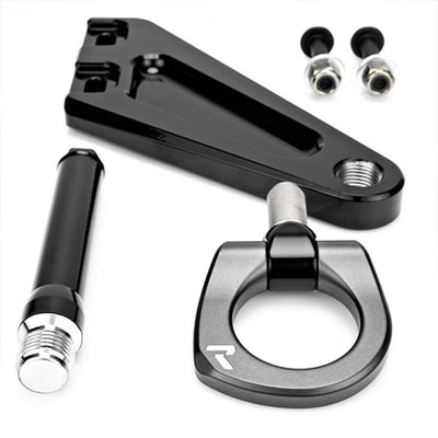 Raceseng 2015+ Ford Mustang GT/GT350/GT350R/V6 Front Tow Hook - Gray - Korvel