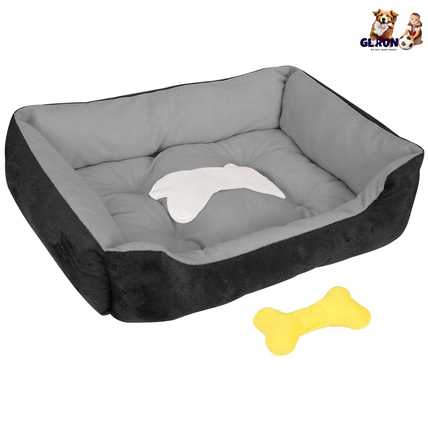 GBruno Premium Plush Dog Bed with Bonus Toy